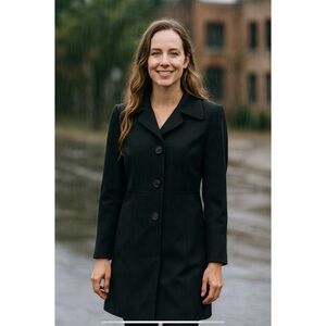 CINZIA ROCCA COAT WOOL KNEE LENGTH LINED LUXURY MINIMALIST CLASSIC TIMELESS 8